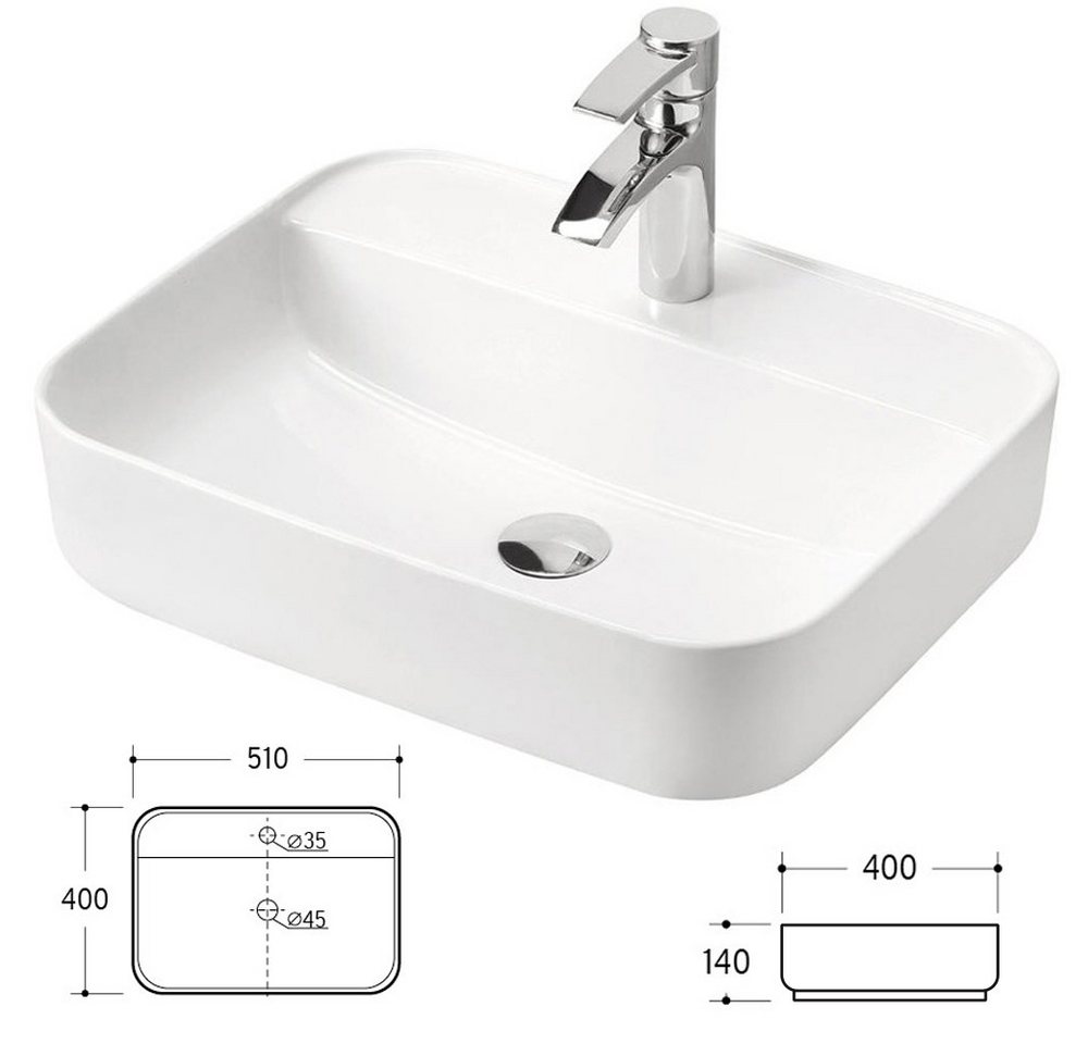 Lomadox Badmöbel-Set LUTON-56-CRAFT, (Spar-Set, 5-St), in Wotan Eiche Nb., B/H/T ca. 130/200/46 cm – Bild 5 von 5