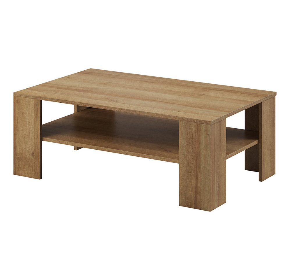 Lomadox Couchtisch STEGNA-160, Eiche Nb., 103 cm breit, 1 Ablageboden für Bücher & Fernbedienungen – Bild 3 von 5