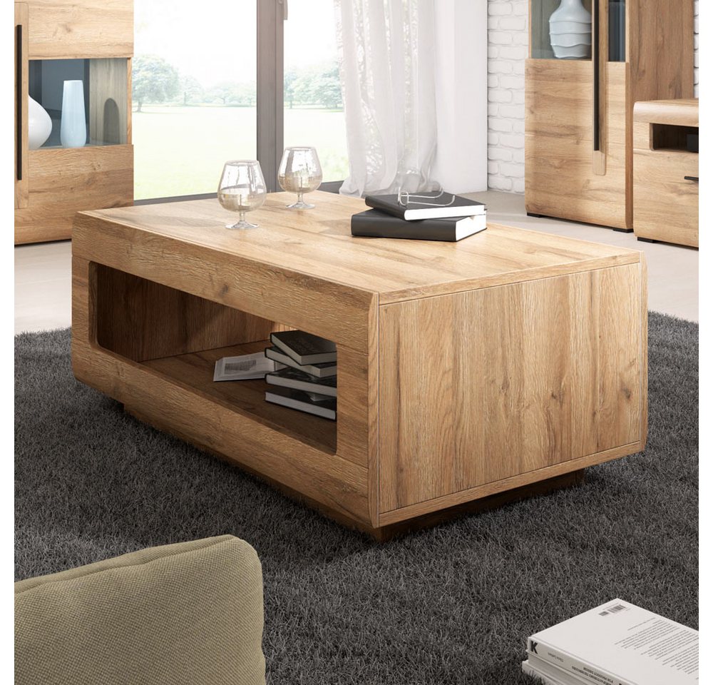 Lomadox Couchtisch TURDA-83, Eiche Grandson Nb. moderner Stil mit offenem Fach, B/H/T: 110/44/60 cm – Bild 2 von 4