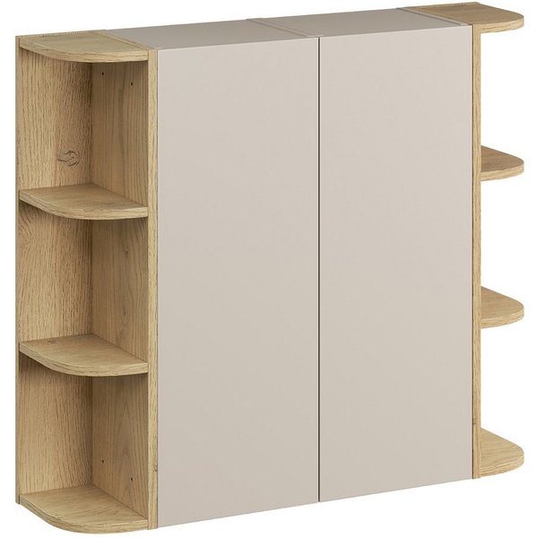 Lomadox Hängeschrank DURANGO-56 90 cm breit in Eiche und kaschmit, 2 Türen, 6 Fächer
