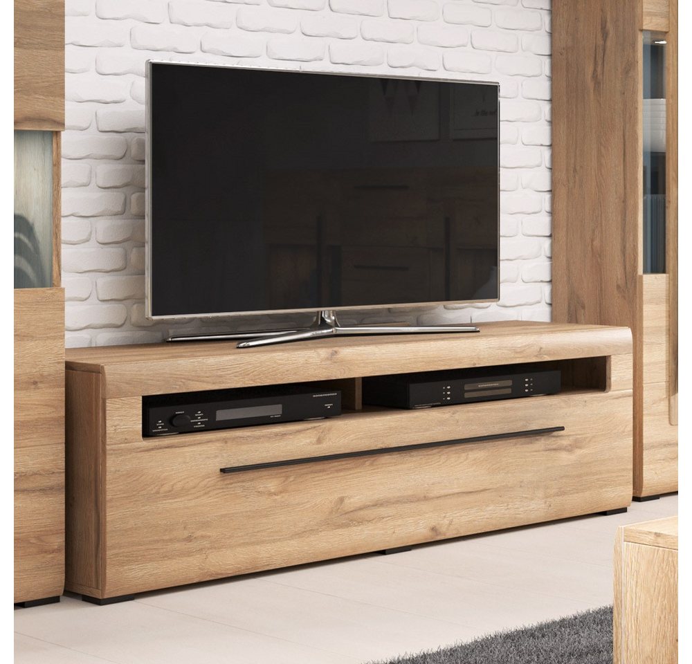 Lomadox Lowboard TURDA-83, TV Eiche Grandson Nb. modern mit Schubkasten, B/H/T: ca. 140/52/50 cm – Bild 3 von 5