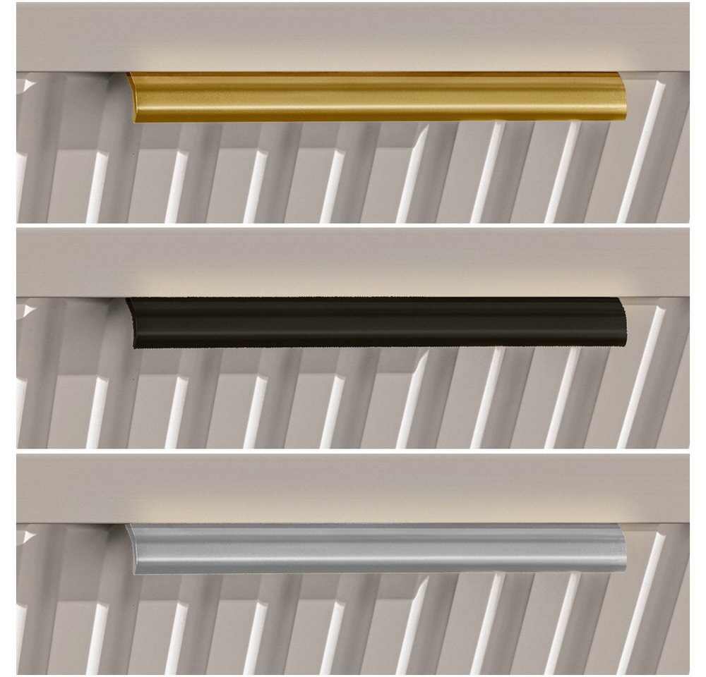 Lomadox Waschtisch ADELAIDE-56-CASHMERE, 60cm breit mit Aufsatzwaschbecken, kaschmit mit Eiche – Bild 4 von 5