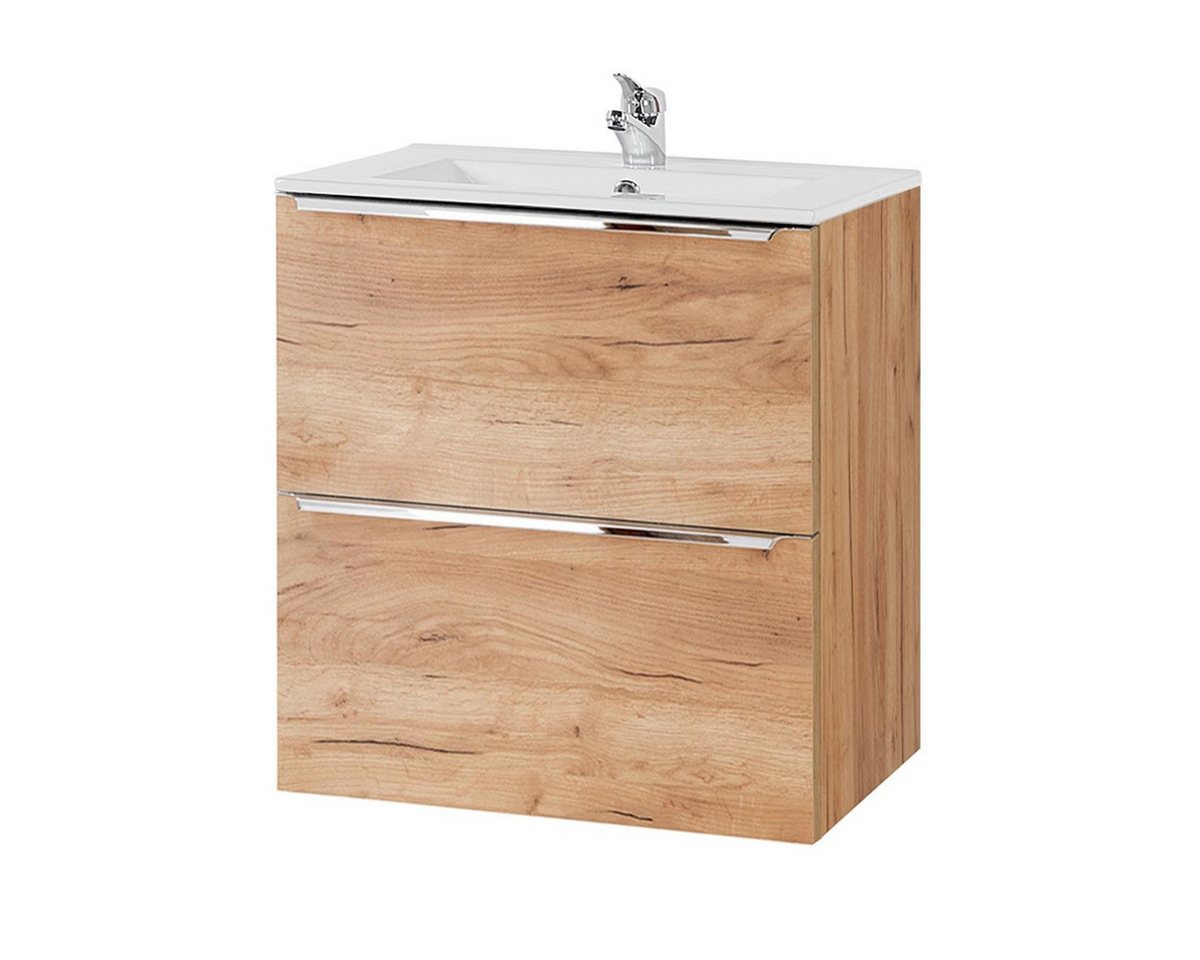 Lomadox Waschtisch TOSKANA-56, Wotaneiche Nb. 61/58,5/46 cm – Bild 2 von 5