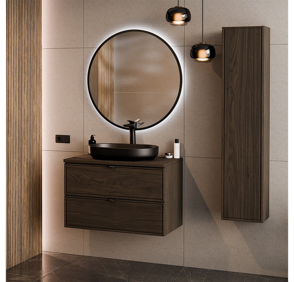 Lomadox Waschtischplatte TEMUCO-56-WALNUT, 80 cm breit in Walnuss – Bild 5 von 5