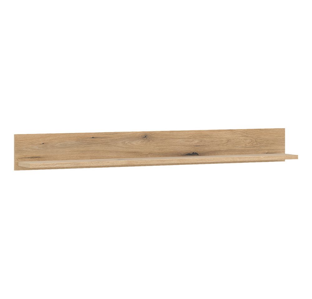 Lomadox Wohnwand CARMONA-129, (3-St., Lowboard Vitrine Wandregal), in Kaschmir und Eiche, inkl. LED-Beleuchtung – Bild 5 von 5