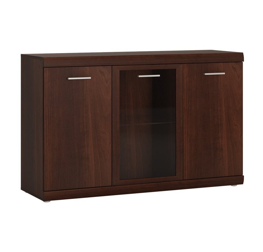Lomadox Wohnwand IMPERIA-129, (2-St), Lowboard und Sideboard Wohnzimmer Möbel Set Nussbaum – Bild 4 von 5