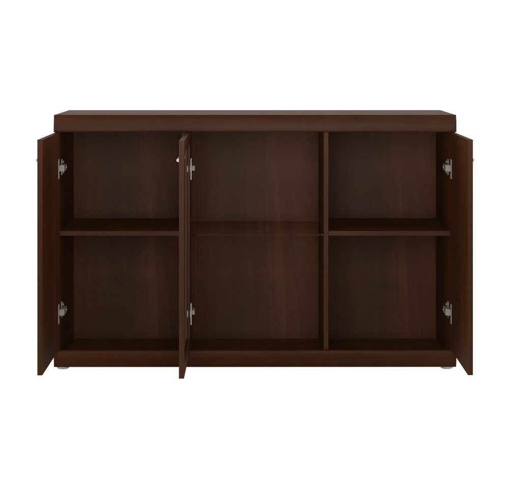 Lomadox Wohnwand IMPERIA-129, (2-St), Lowboard und Sideboard Wohnzimmer Möbel Set Nussbaum – Bild 5 von 5