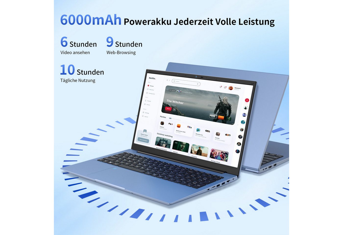 LONGEVINCE Full HD Business-Notebook, 16GB RAM Notebook (43,94 cm/17.3 Zoll, Intel Core i5-1038NG7, Intel UHD Graphics-Serie, 16 GB, 476 GB SSD, Wi-Fi 6, BT 5.0 – Bild 5 von 5