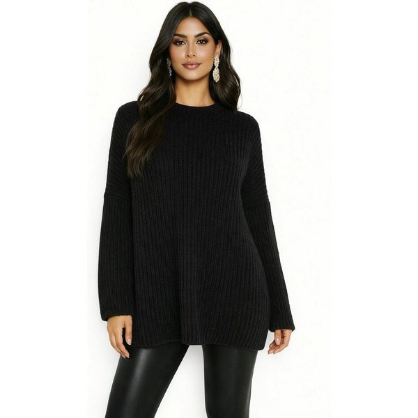 Worldclassca Longpullover WORLDCLASSCA Damen Oversize Strickpulllover Lang Pulli Dick Winter Neue Kollektion - Stilvolle und gemütliche Strickmode für Damen