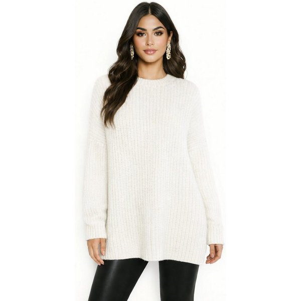 Worldclassca Longpullover WORLDCLASSCA Damen Oversize Strickpulllover Lang Pulli Dick Winter Neue Kollektion - Stilvolle und gemütliche Strickmode für Damen