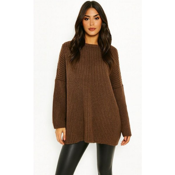 Worldclassca Longpullover WORLDCLASSCA Damen Oversize Strickpulllover Dick Lang Pulli Winter Neue Kollektion - Stilvolle und gemütliche Strickmode für Damen