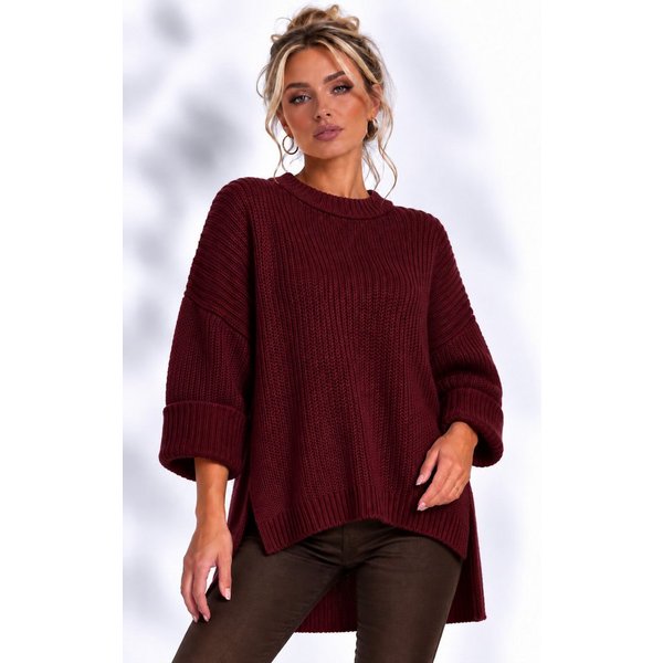 Worldclassca Longpullover WORLDCLASSCA Damen Oversize Strickpulllover Lang Pulli Neue Kollektion - Stilvolle und gemütliche Strickmode für Damen