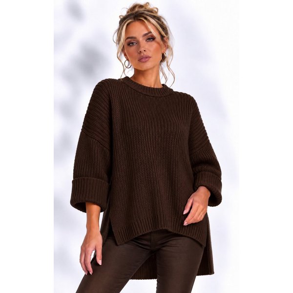 Worldclassca Longpullover WORLDCLASSCA Damen Oversize Strickpulllover Lang Pulli Neue Kollektion - Stilvolle und gemütliche Strickmode für Damen