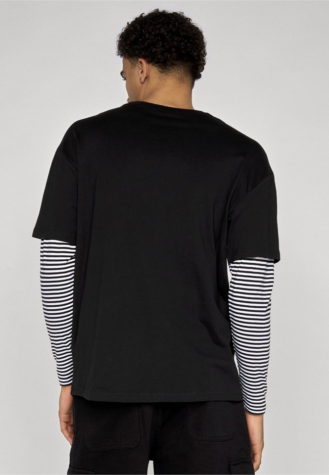 URBAN CLASSICS Longshirt Urban Classics Herren Oversized Double Layer Striped LS Tee (1-tlg) – Bild 4 von 4