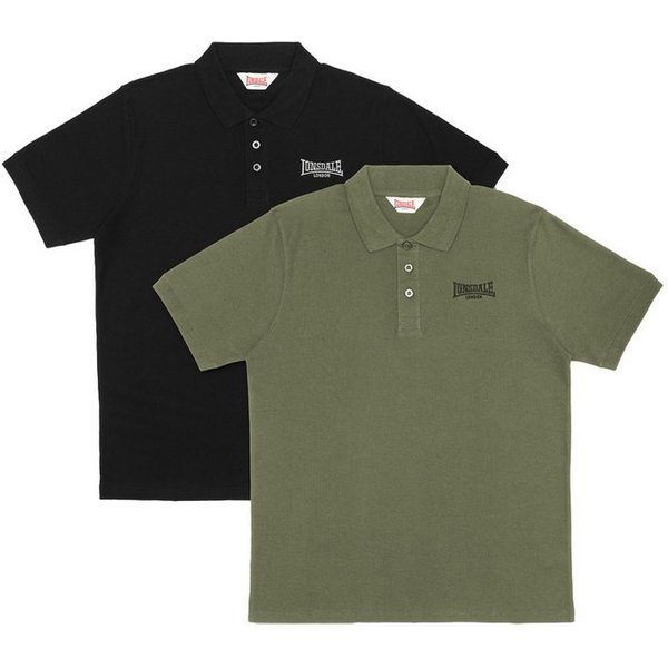 Lonsdale Poloshirt LINGHOLME (Packung, 2-tlg) 2er-Pack, mit Polokragen, aus Baumwoll-Jersey, Kurzarm