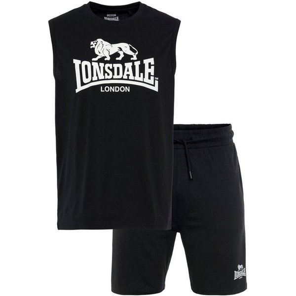 Lonsdale Sportanzug ALLANTON (Set, 2-tlg), 2-teiliges Set, mit kontrastfarbenem Druck auf Brust und Oberschenkel