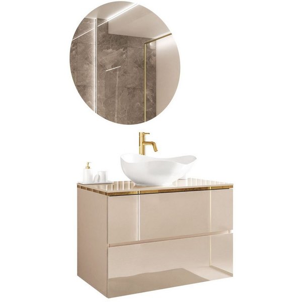 Lookway Badmöbel-Set AURORA KASCHMIR GOLD, 80x55x45 cm
