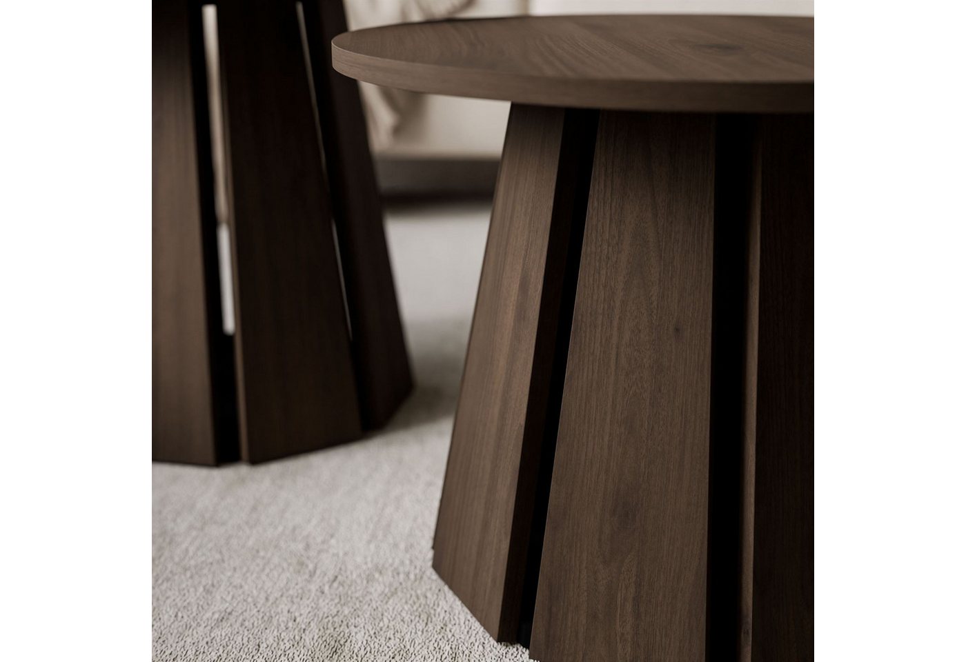 Lookway Couchtisch -Set SILVA 2-in-1, Durchmesser: 67 cm und 57 cm, Höhe: 51 cm und 46 cm – Bild 3 von 5