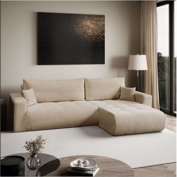 Lookway Ecksofa CLOUD mit Bettfunktion und Bettkasten, 277x83x143 xm