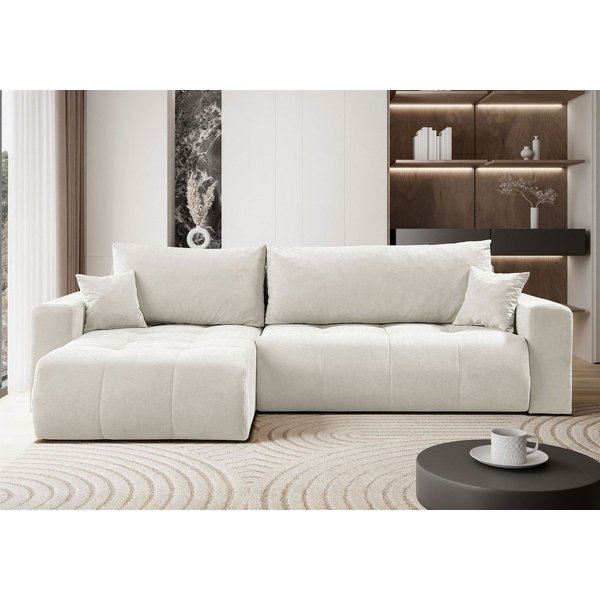 Lookway Ecksofa CLOUD mit Bettfunktion und Bettkasten, 277x83x143 xm