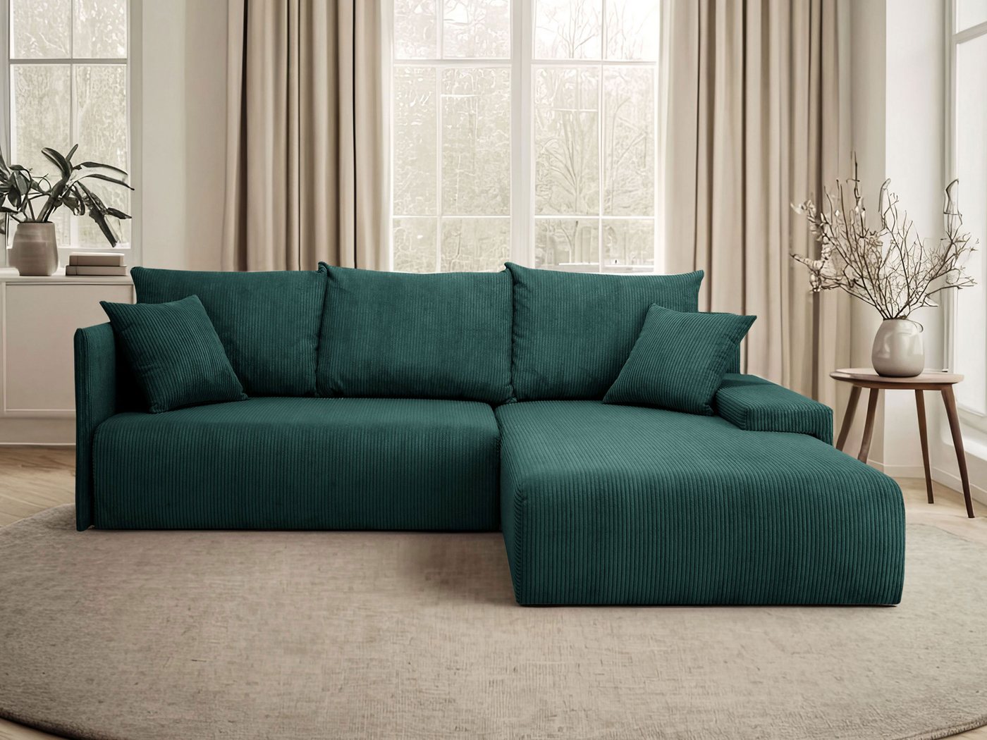 Lookway Ecksofa LAVIO in L-Form mit Schlaffunktion und Bettkasten, 246x188x93 cm – Bild 2 von 5