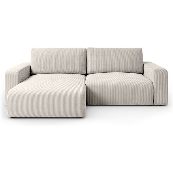 Lookway Ecksofa OPERA L-Form Couch, mit Bettfunktion und Bettkasten, 247x143x83 cm