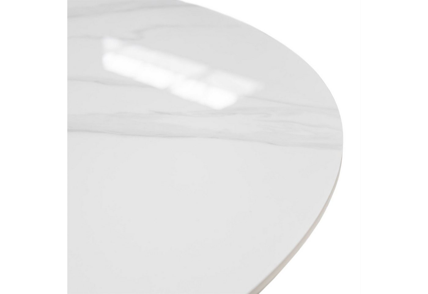 Lookway Esstisch ELVORIA mit Marmorplatte, nicht ausziehbarer Tisch (1x Tisch), Durchmesser: ⌀120 cm – Bild 5 von 5
