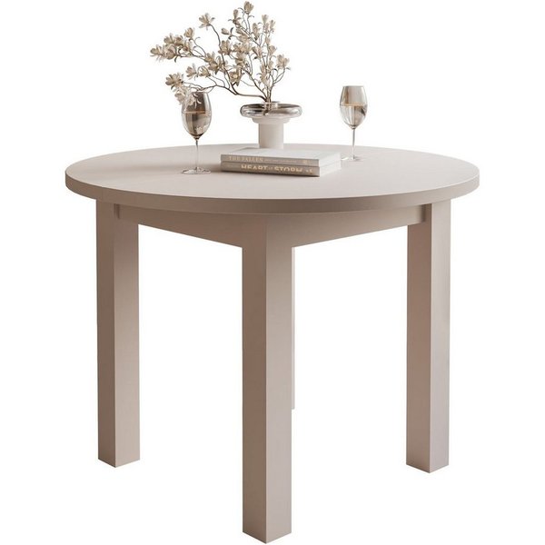 Lookway Esstisch rund OLEA KASCHMIR (1xEsstisch), Durchmesser: 100 cm, Höhe: 77 cm