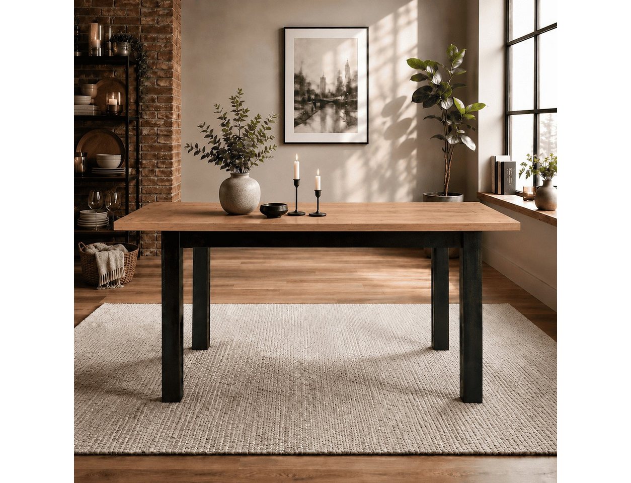 Lookway Esstisch TIVO, ausziehbar, 120–160 cm (1 Tisch), Länge: 120–160 cm, Höhe: 78,5 cm. – Bild 5 von 5