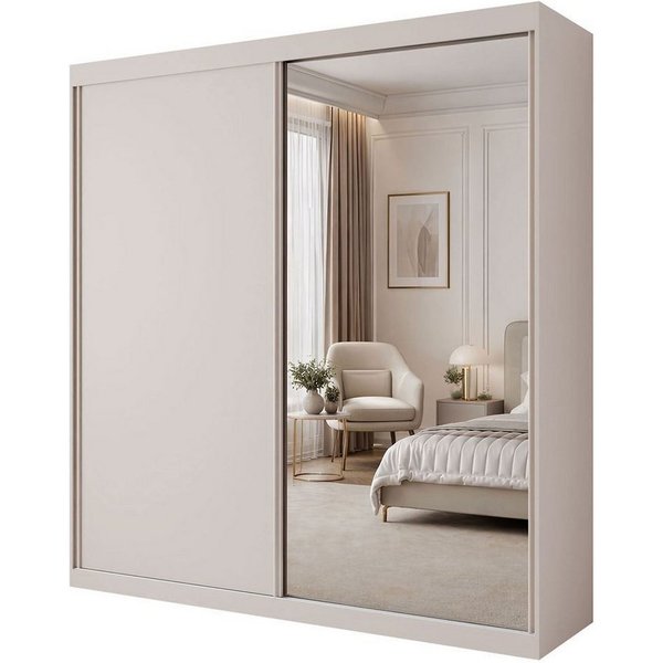 Lookway Kleiderschrank BASTER II KASCHMIR mit Spiegel 200x58x215 cm