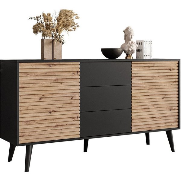 Lookway Kommode CONE KSZ154 Zweitürige Sideboard, 154x39x83 cm