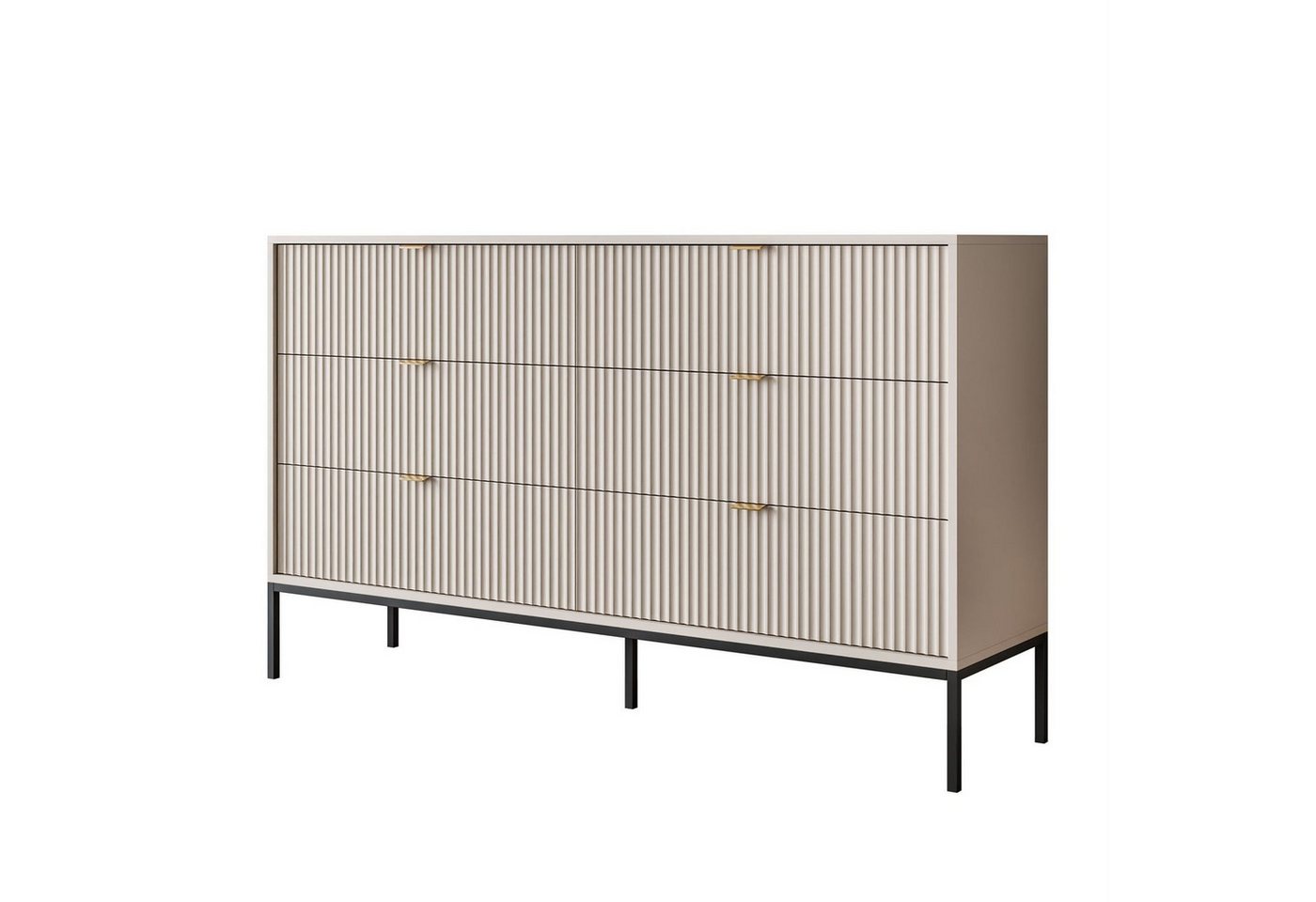 Lookway Kommode CORTADO KS154 mit Schubladen, 154x39x91 cm – Bild 2 von 5