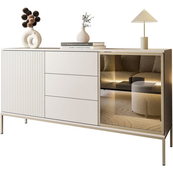 Lookway Kommode ECLIPSE KSZ154 Kaschmir mit Beleuchtung