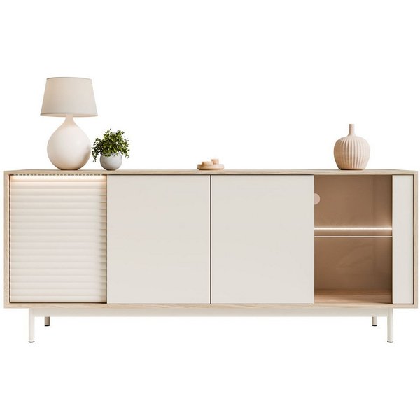 Lookway Kommode FLORENCE 3D1W mit LED-Beleuchtung, Breite: 184 cm, Höhe: 77 cm, Tiefe: 40 cm