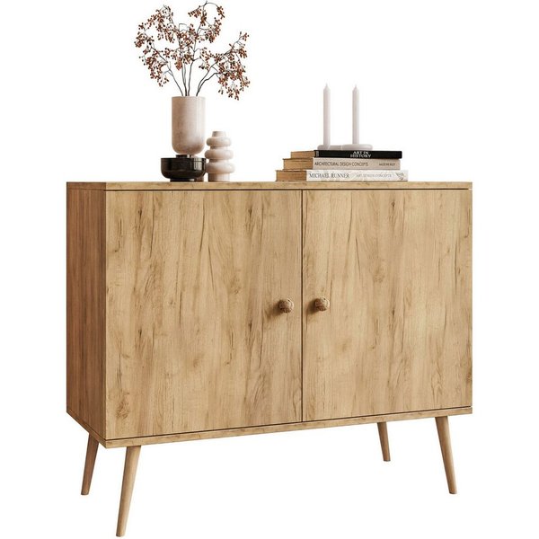 Lookway Kommode Harmony 2D Zweitürige Anrichte 100 cm, 100x42x85 cm