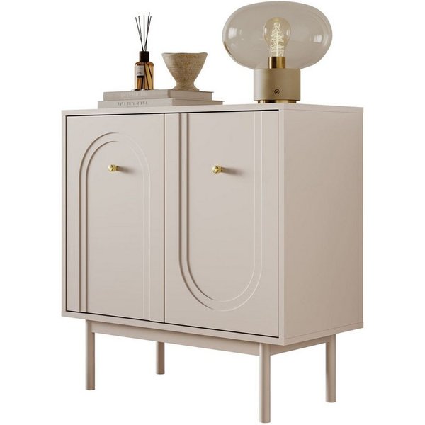 Lookway Kommode LIBERTY 2D auf holzbeinen, 79x39x82 cm