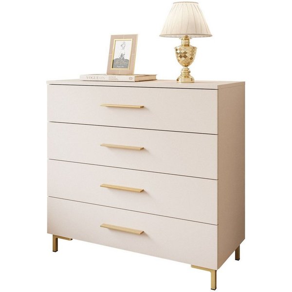 Lookway Kommode LINA KASCHMIR 4S mit LED Beleuchtung, 95x40x86 cm