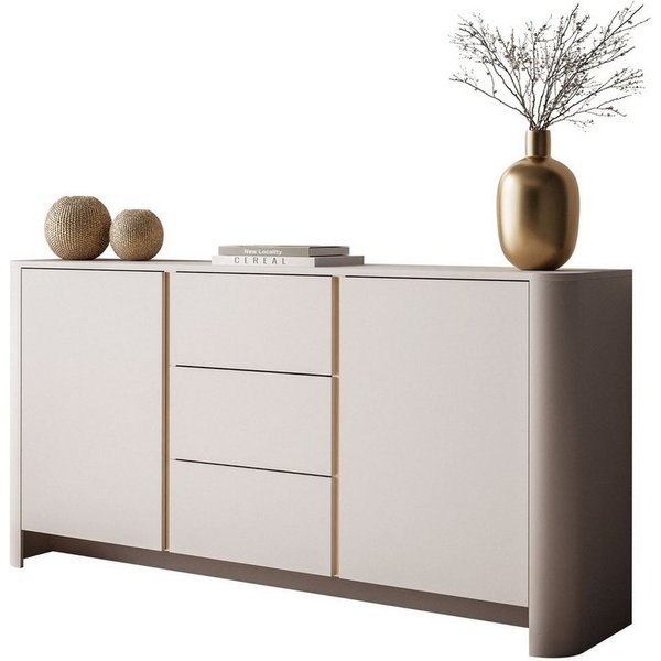 Lookway Kommode mit Schubladen DESTINY KSZ-168 Kaschmir, 168x39x84 cm
