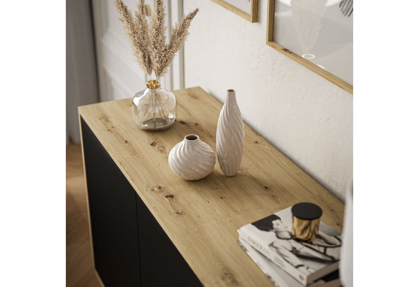 Lookway Kommode SANAYI Hängekommode Artisan Eiche, 154x40x60 cm – Bild 4 von 5