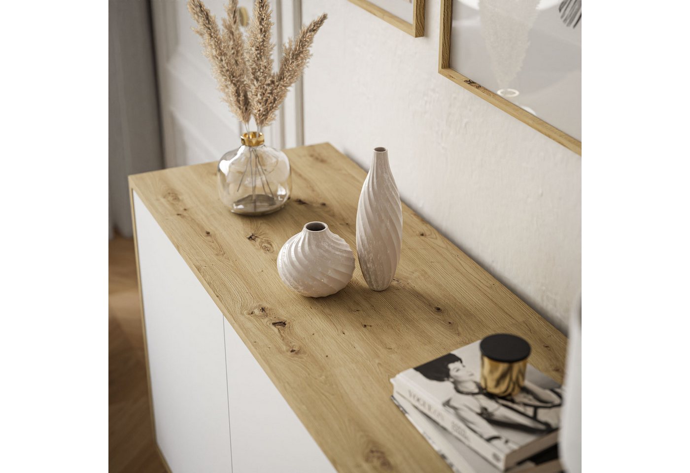 Lookway Kommode SANAYI III Artisan Eiche, 154x40x72 cm – Bild 4 von 5