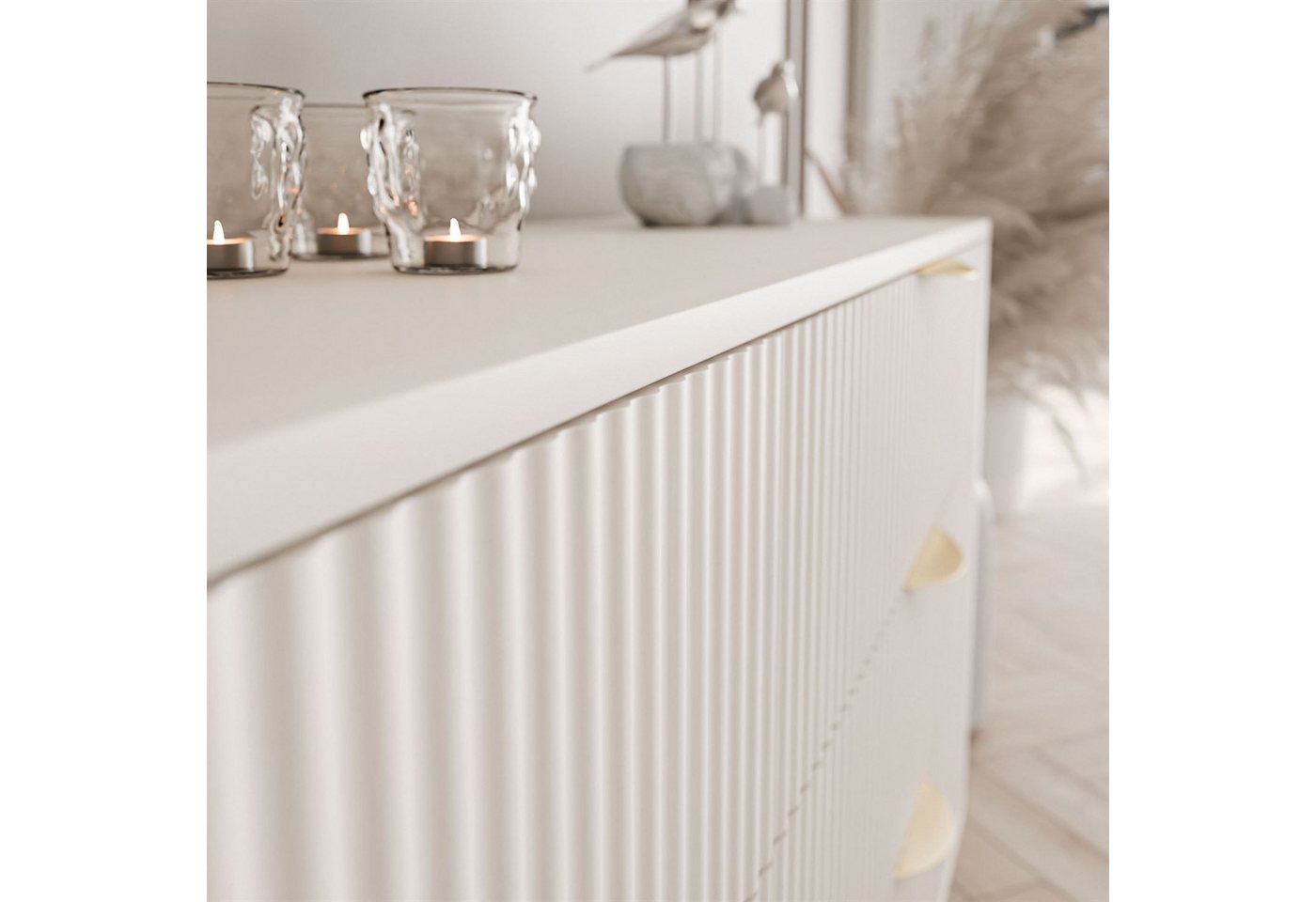 Lookway Kommode SCARLETT 138 1D3S mit Schubladen, Breite: 138 cm, Höhe: 81 cm, Tiefe: 38 cm – Bild 5 von 5
