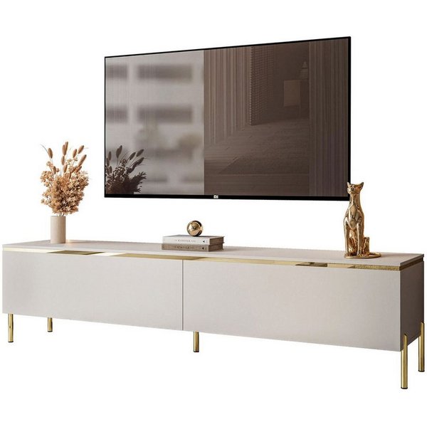 Lookway Lowboard AURORA Kaschmir Hängende TV-Schrank oder auf Beinen 180 cm, 180x32/45/46x40