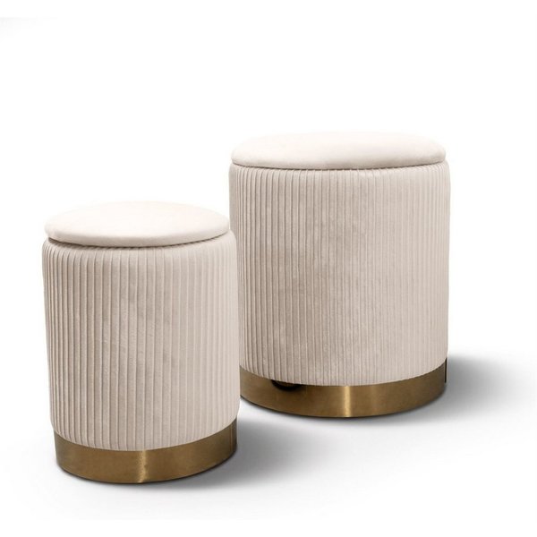 Lookway Pouf Gepolstertes Pouf-Set GEMINI
