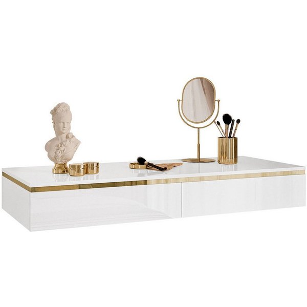 Lookway Schminktisch AURORA Hängender Schminktisch mit Spiegel, Breite: 102 cm, Höhe: 14,9 cm, Tiefe: 43,6 cm