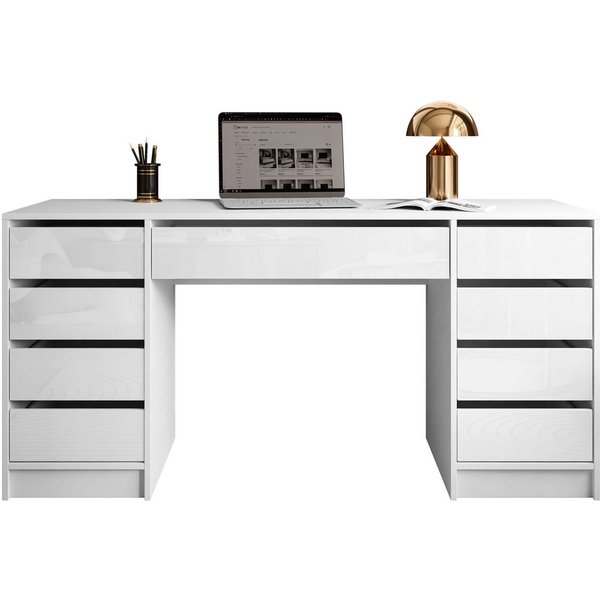 Lookway Schreibtisch MADA DOUBLE mit Schubladen (1x Schreibtisch), 152x75x53,6 cm