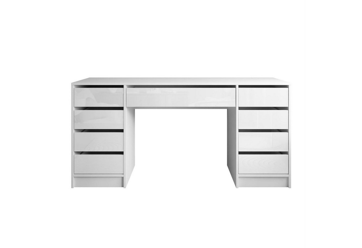 Lookway Schreibtisch MADA DOUBLE mit Schubladen (1x Schreibtisch), 152x75x53,6 cm – Bild 2 von 5
