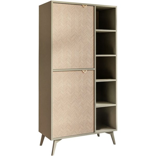Lookway Standregal ALOE RG80 mit Türen, 80x38x160 cm