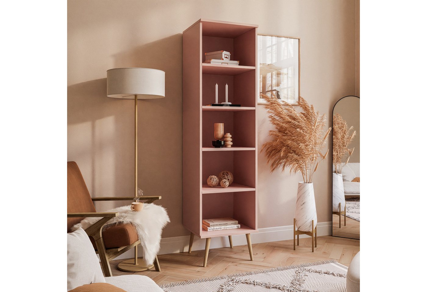 Lookway Standregal Harmony Bücherregal mit 5 Fächern, 46x32x180 cm – Bild 2 von 5