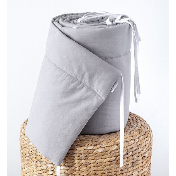 Loolay Bettnestchen BEIGE, GRAU, WEIß, ROSA Babybett BETTUMRANDUNG 420, 360, 210, 180x30cm, (Babynest Babyausstattung Kopfschutz Bettwäsche für Baby, 100% Baumw