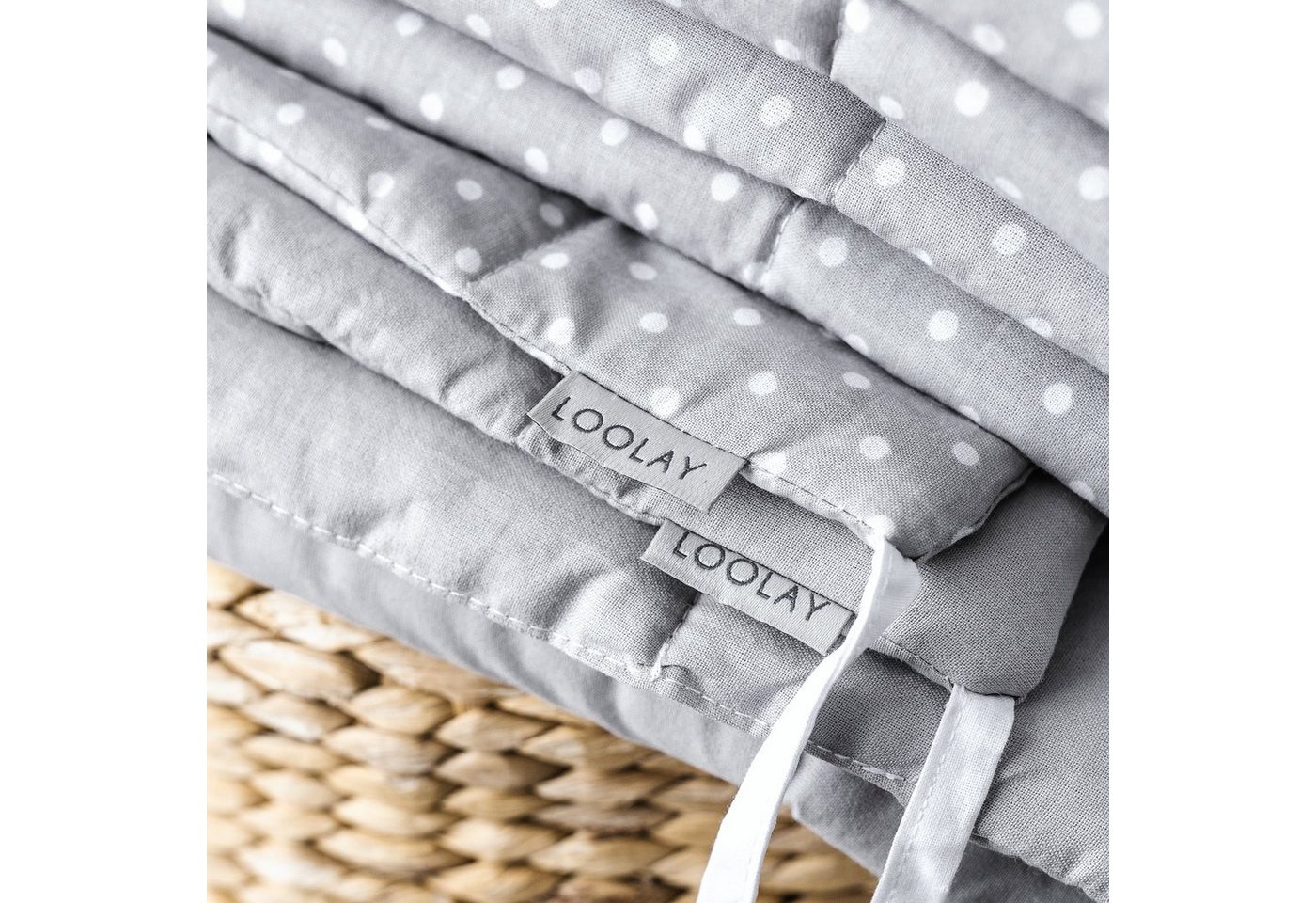 Loolay Bettnestchen BEIGE, GRAU, WEIß, ROSA Babybett BETTUMRANDUNG 420, 360, 210, 180x30cm, (Babynest Babyausstattung Kopfschutz Bettwäsche für Baby, 100% Baumw – Bild 5 von 5